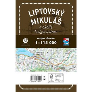 Skladaná mapa: Liptovský Mikuláš a okolie kedysi a dnes