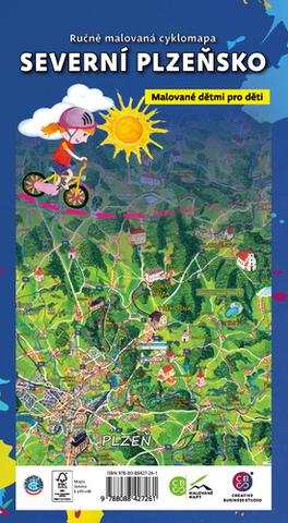 Skladaná mapa: Ručně malovaná cyklomapa Severní Plzeňsko - Malované dětmi pro děti