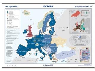 Nástenná mapa: Evropská unie školní nástěnná mapa - 1 : 5 000 000