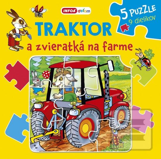 Kniha: Traktor a zvieratká na farme - puzzle - 1. vydanie - Pavlína Šamalíková