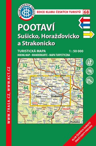 Skladaná mapa: KČT 68 Pootaví, Sušicko, Horažďovicko a Strakonicko 1:50 000 - 1:50 000