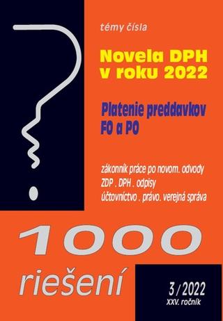Kniha: 1000 riešení 3/2022 – Novela zákona o DPH