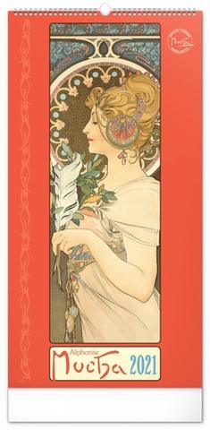 Kalendár nástenný : Nástěnný kalendář Alfons Mucha 2021