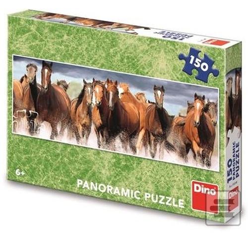Puzzle panoramic Koně ve…