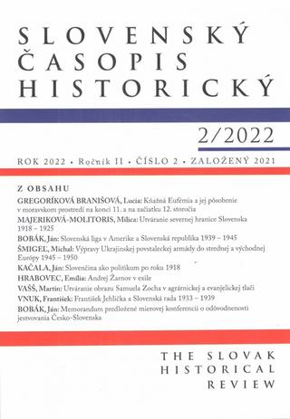 Kniha: Slovenský časopis historický    2/2022 - 1. vydanie