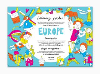 Kniha: Europe - Coloring poster / Ausmalposter / Plagát na vyfarbenie - 1. vydanie - Tero Abaffy