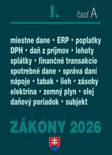 Kniha: Zákony I A 2026 – daňové zákony - Úplné znenie po novelách k 1. 1. 2026