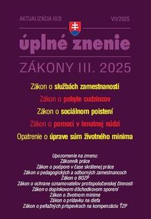 Kniha: Aktualizácia III/3 2025 Zamestnanosť a pobyt cudzincov - Pomoc v hmotnej núdzi