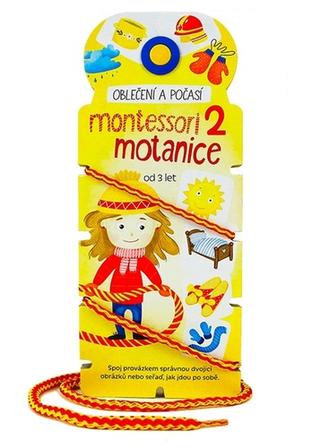 Kniha: Montessori motanice 2 Oblečení a počasí - Spoj provázkem správnou dvojici obrázků nebo seřaď, jak jdou po sobě.