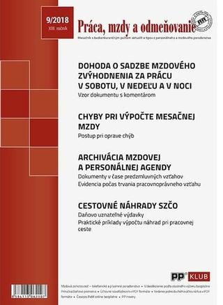 Kniha : Práca, mzdy a odmeňovanie 9-2018