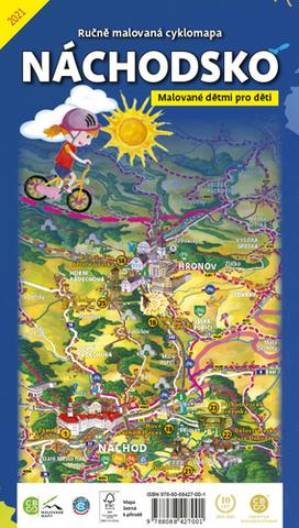 Skladaná mapa: Ručně malovaná cyklomapa Náchodsko - Malované dětmi pro děti