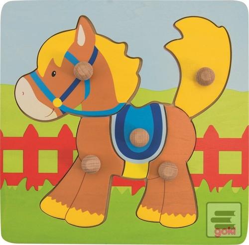Dřevěné puzzle Koník 5 d…