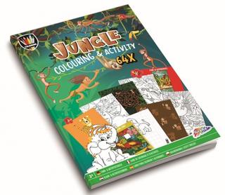 Kniha: Kreatívna sada omaľovaniek a aktivít A4 - Džungľa - 1. vydanie