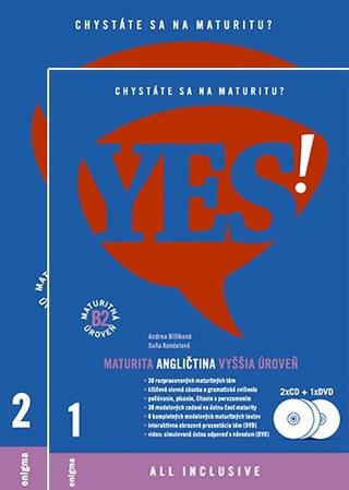 Kniha: YES! Angličtina - maturita - vyššia úroveň + 2CD + DVD (B2) - Interaktívny obsah online - Andrea Billíková