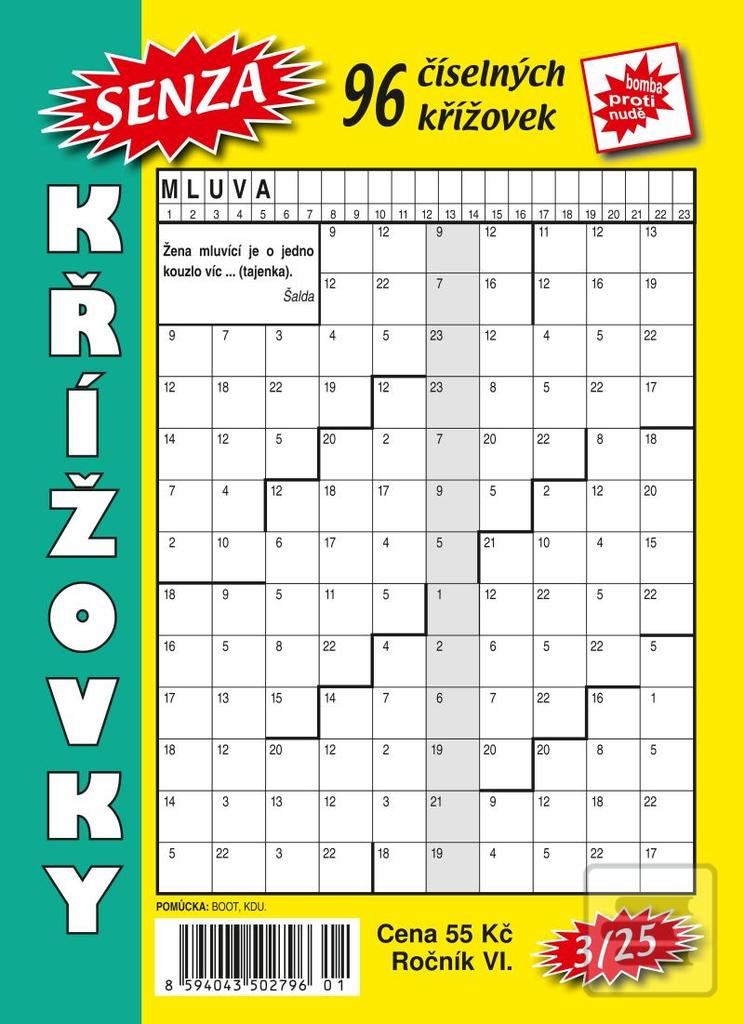 Senza číselné křížovky 3…