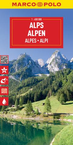 Skladaná mapa: Alpy 1:650 000