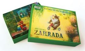 Ostatné: Dřevěné kostky Zahrada - 12 dřevěných kostek, 1 kostka 38x38x38 mm - Jiří Trnka