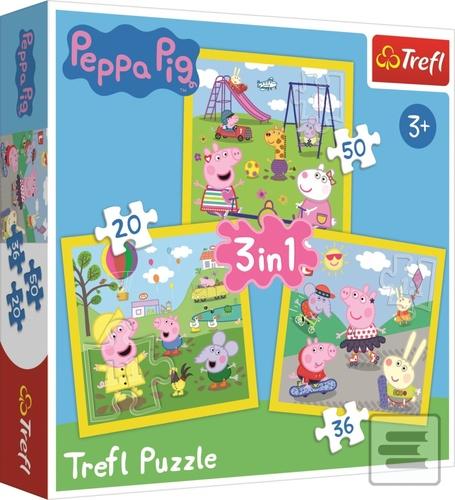 Puzzle Prasátko Peppa 3v…