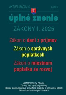 Kniha: Aktualizácia I/1 2025 – daňové a účtovné zákony