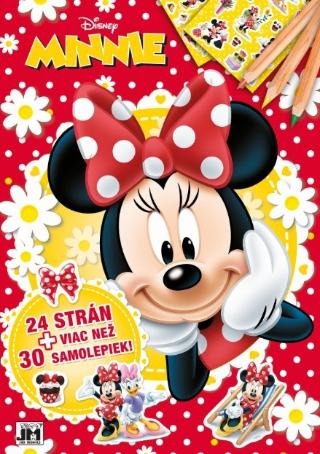 Kniha: 24 strán + viac než 30 samolepiek! Minnie - Vymaľovanka A4 - 1. vydanie - Walt Disney