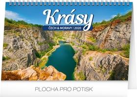 Kalendár stolný: Krásy Čech a Moravy - stolní kalendář 2020