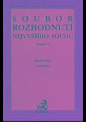 Kniha: Soubor rozhodnutí Nejvyššího soudu sv.11 - František Balák