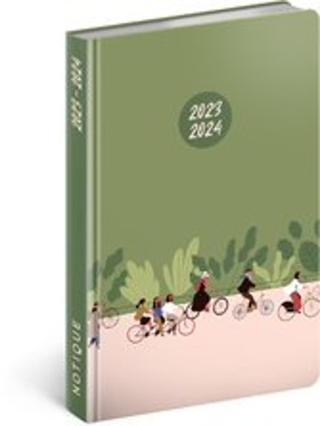 Knižný diár: 18měsíční diář Petito – Na kole 2023/2024, 11 × 17 cm