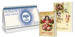 Kalendár stolný: Lunární kalendář našich babiček 2024 - + Zázračná lékárna naší babičky + Sedmnáctý rok s Měsícem - Klára Trnková