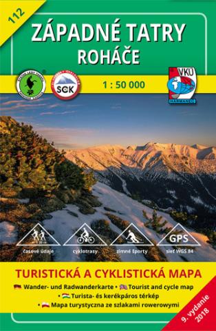 Skladaná mapa: Západné Tatry, Roháče 1:50 000 - 112 Turistická mapa - 9. vydanie