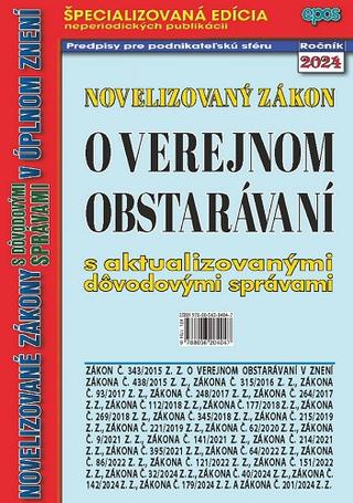 Kniha: Novelizovaný zákon o verejnom obstarávaní - s aktualizovanými dôvodovými správami v úplnom znení, NZ 17/2024