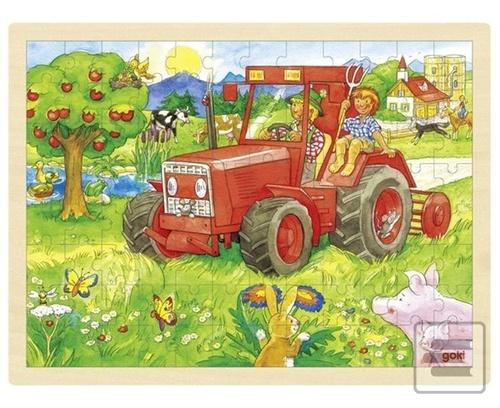 Dřevěné puzzle Traktor 9…