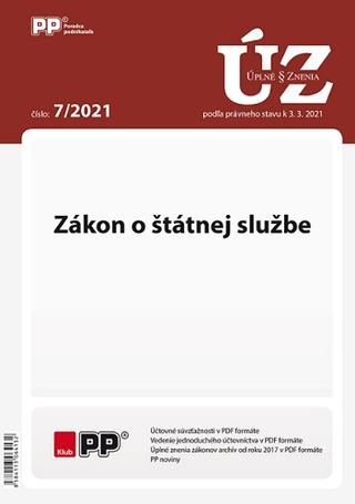 Kniha : UZZ 7/2021 Zákon o štátnej službe