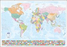 Nástenná mapa: Svět státy a území, nástěnná - 1 : 21 000 000