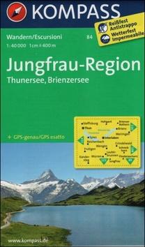 Skladaná mapa: Jungfrau-Region - Thunersee 84 NKOM 1:40T