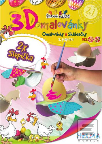 3D omalovánky Slepička