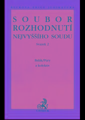 Kniha: Soubor rozhodnutí Nejvyššího soudu sv.19 - František Balák