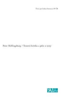 Kniha: Textová kritika a péče o texty - Peter Shillingsburg