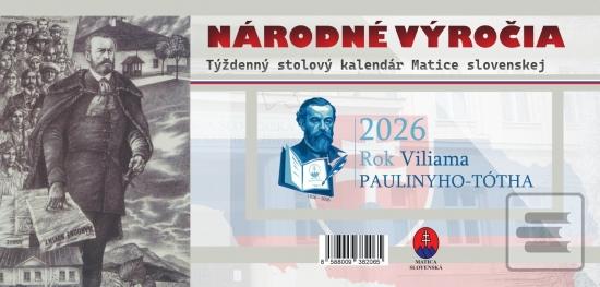 Doplnk. tovar: Stolový kalendár 2026 - Národné výročia - Týždenný stolový kalendár 2026 - 1. vydanie - Pavol Madura, Pavol Parenička