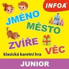 Karty: Jméno, město, zvíře, věc Junior - klasická karetní hra