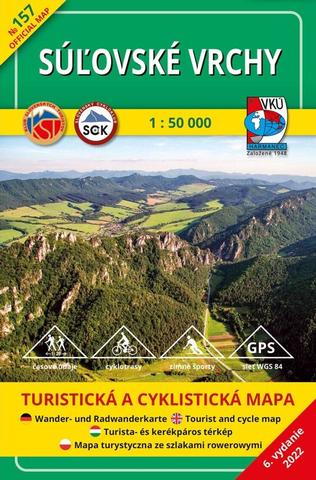 Mapa: Súľovské vrchy 1:50 000 - Turistická a cyklistická mapa