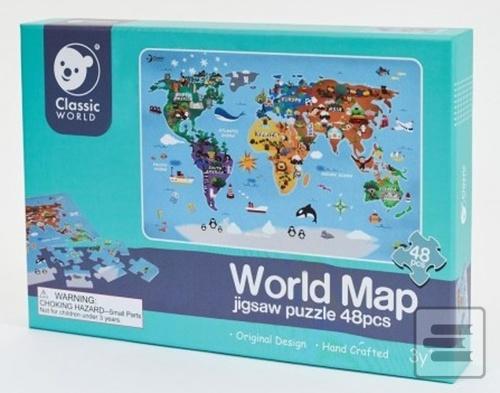 Puzzle Mapa Světa 48 díl…