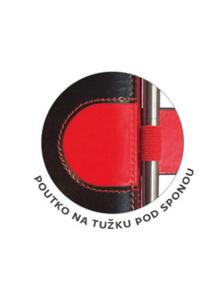 Knižný diár: Denní diář 2026 B6 Flip červeno/černý