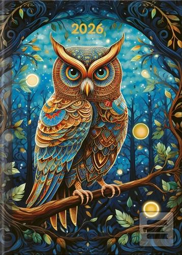 Knižný diár: Praktik denní diář 2026 Sova