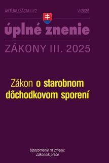 Kniha: Aktualizácia III/2 2025 – Dôchodky