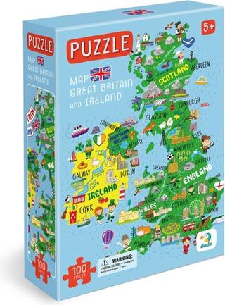 Puzzle: Puzzle Mapa Velké Británie a Severního Irska - 100 dílků