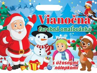 Kniha: Vianočná farebná omaľovánka - s úžasnými nálepkami