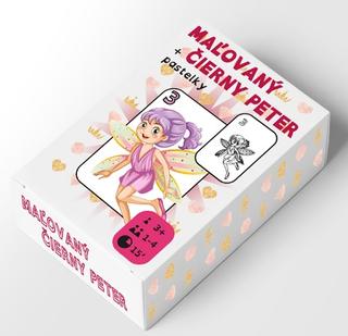 Kniha : Maľovaný Čierny Peter víly (26 kariet + pastelky)