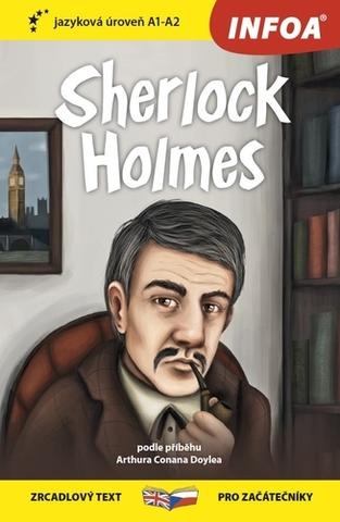 Kniha: Zrcadlová četba - Sherlock Holmes - jazyková úroveň A1-A2 - 1. vydanie - Arthur Conan Doyle