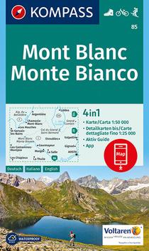 Skladaná mapa: Mont Blanc Monte Bianco 85 NKOM 1:50T