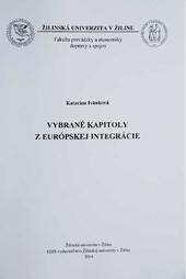 Kniha: Vybrané kapitoly z európskej integrácie - Katarína Ivánková